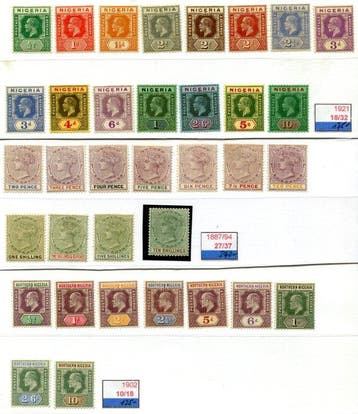 Nigeria 1880/1921 - Victoria, Edward + George V:, Gestempeld