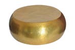 Salontafel ORIENT 80 cm rond messing met hamerslageffect -, Ophalen of Verzenden, Nieuw