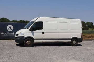 Veiling: Bestelwagen Opel Movano 2.5CDI Diesel 120pk 2009, Gebruikt, Wit, BTW verrekenbaar, Opel