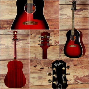 Epiphone Slash J45 Vermillion Burst Pre-Owned Incl. Koffer, Ophalen of Verzenden, Zo goed als nieuw, Western- of Steelstringgitaar