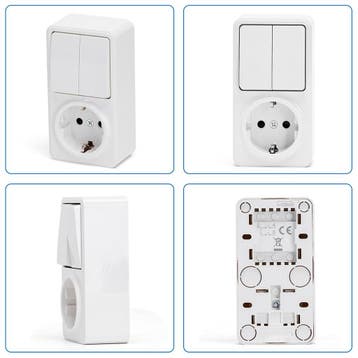 Wandcontactdoos - Aigi Winy - Opbouw - 1-voudig Stopcontact, Ophalen of Verzenden, Nieuw