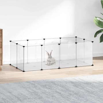 vidaXL Dierenhok klein 144x74x46,5 cm polypropeen en staal, Verzenden, Nieuw