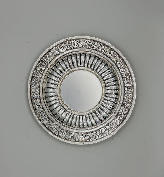 Finely Hand Embossed - Schotel - .800 zilver, Antiek en Kunst, Antiek | Goud en Zilver