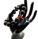Armband met Baltisch barnsteen kralen in zwart