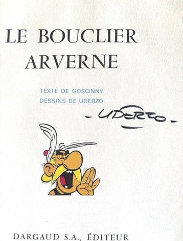 Astérix T11 - Le Bouclier arverne + signature Uderzo - C - 1, Nieuw