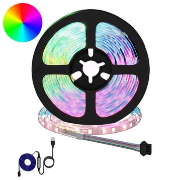vidaXL LED-strip 2 pcs Zwart en transparant 2500 mm Koper en, Verzenden, Nieuw