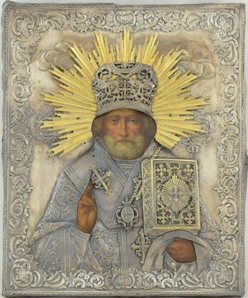 Icoon - Nikolaas de Wonderdoener - .875 (84 Zolotniki)