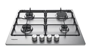 Hotpoint PPH60PFIXUK Gaskookplaat 59x51 cm RVS 4-Pits, Witgoed en Apparatuur, Kookplaten, Nieuw, Inbouw, Gas, 4 kookzones