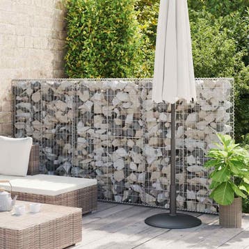vidaXL Schanskorfmuur met deksels 100x20x150 cm, Verzenden, Nieuw, IJzer, Minder dan 1 meter