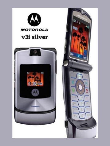 Motorola V3i silver - Mobiele telefoon - In vervangende, Nieuw
