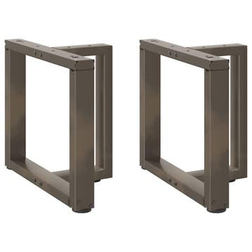 vidaXL Salontafelpoten 2 st T-vormig 50x25x(42-43) cm staal, Verzenden, Nieuw