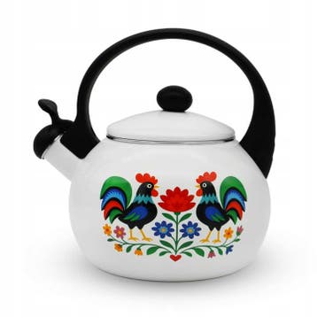 Meyerhoff White Folk fluitketel 2,2L – Emaille inductie, Ophalen of Verzenden, Nieuw
