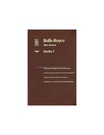 1970 ROLLS ROYCE SILVER SHADOW / BENTLEY T SERIES, Auto diversen, Handleidingen en Instructieboekjes
