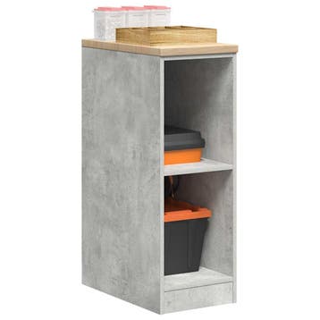 vidaXL Garagekast 30x51x85 cm massief grenenhout betongrijs, Verzenden, Nieuw