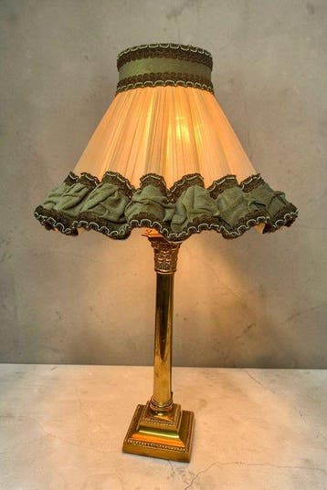 Tafellamp - Luxueuze Korinthische Jaren 60s Lamp - Koper, Nieuw