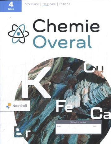 Chemie Overal havo 4 scheikunde FLEX boek 9789001045654, Zo goed als nieuw