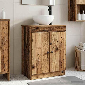 vidaXL Badkamermeubel met Wasbak Oud hout 54 x 35 x 83 cm, Verzenden, Nieuw