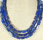 Lapis lazuli NATUURLIJK Afghanistan - Sluiting Zilver 925 -