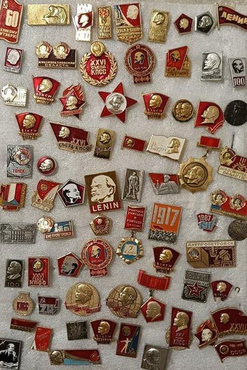 Themacollectie - Grote collectie speldjes: Lenin, USSR (70