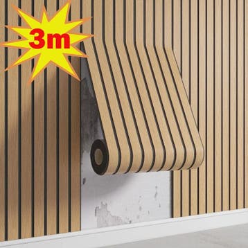 3D Houten Lamellen Behang - Zelfklevend, Waterdicht & Verdik, Verzenden