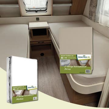 Textielpakket  2 delig enkele bedden set -1 hoeslakenset(2, Verzenden, Nieuw, Eenpersoons, Wit