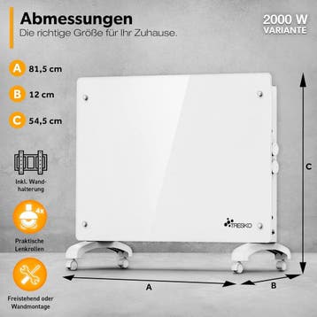 Convectorkachel - Elektrisch - Kachel - Heater - Verwarming, Verzenden, Zo goed als nieuw