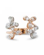 Statement ring - 14 karaat Roségoud, Witgoud - 0.39ct. tw.