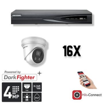 Hikvision Set 16x Turret 4MP + Recorder &, Ophalen of Verzenden, Nieuw