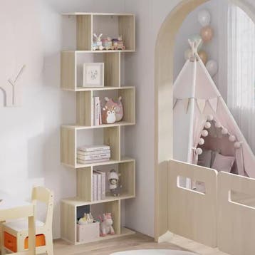 S-vormige Boekenkast 6 Niveaus – Moderne Staande Opbergplank, Huis en Inrichting, Kasten | Boekenkasten, Verzenden, Nieuw