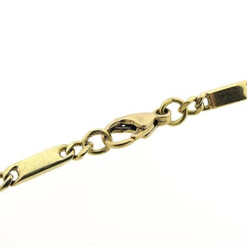 Gouden staafjes/gourmetschakel armband (Schakelarmband), Ophalen of Verzenden, Gebruikt, Goud, Goud