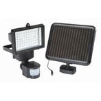 60 LED Schijnwerper PIR - Solar met Accu - 12 Volt - Zwart, Ophalen of Verzenden, Nieuw