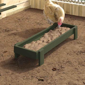 vidaXL Kippen voederbak Olijf Groen 80 x 28 x 13.5 cm, Dieren en Toebehoren, Verzenden, Nieuw