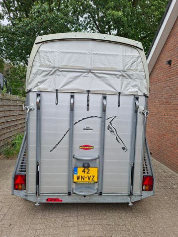 Bockmann Champion Aluminium 2 paards, zadelkast, Nieuwstaat, Zo goed als nieuw, Aluminium, 2-paards trailer