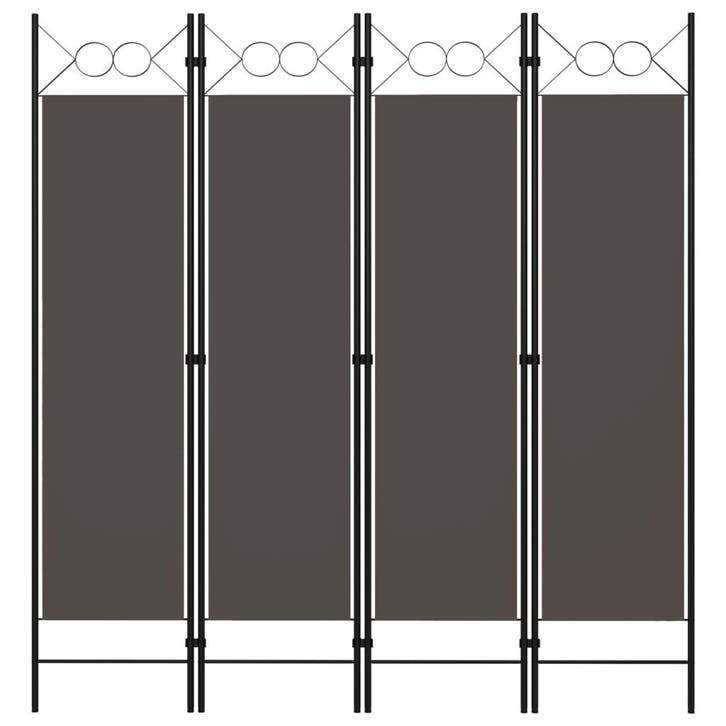 vidaXL Kamerscherm met 4 panelen 160x180 cm antraciet, Huis en Inrichting, Woonaccessoires | Kamerschermen, Nieuw, Verzenden