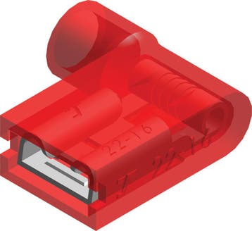 Geïsoleerde Rechte Hoek Spade Connector 0.5-1.5mm² Rood -, Verzenden, Nieuw, Overige typen