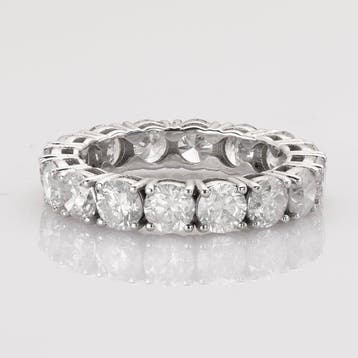 Zonder minimumprijs - Ring - 14 karaat Witgoud - 4.88ct. tw., Nieuw