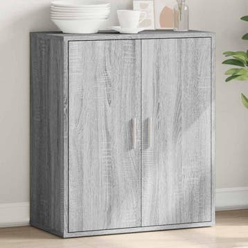vidaXL Dressoir 79x38x80 cm bewerkt hout grijs sonoma, Verzenden, Nieuw, Overige houtsoorten, Minder dan 50 cm