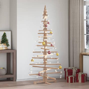 vidaXL Kerstdecoratie kerstboom 180 cm massief grenenhout, Diversen, Verzenden, Nieuw