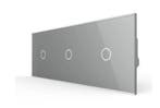 Livolo Touch Dimmer Wisselschakelaar | Grijs | 1+1+1 | Glas, Ophalen of Verzenden, Nieuw, Schakelaar