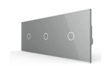 Livolo Touch Dimmer Wisselschakelaar | Grijs | 1+1+1 | Glas, Ophalen of Verzenden, Nieuw, Schakelaar