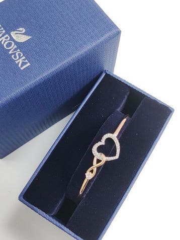 Swarovski - Beeldje - Swarovski heart bangle - Kristal