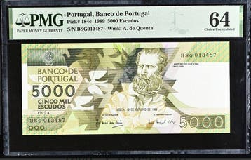 Portugal. - 5000 Escudos - 1989 - Pick 184c (Zonder