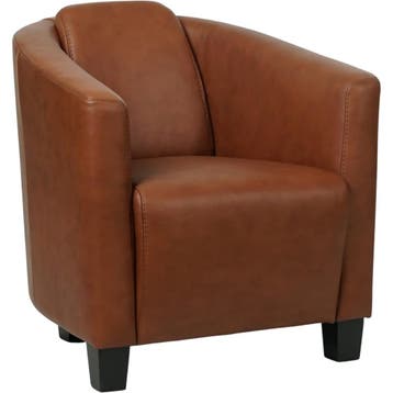 Set van 2 Leren fauteuils Press - Massif Armagnac, Nieuw, Ophalen of Verzenden, 50 tot 75 cm, Leer