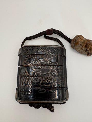 Zeven Wijzen uit het Bamboebos (Chikurin Shichiken) Inro met