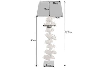 Staande lamp GINKGO 95 cm zilver zonder kap - 41695, Huis en Inrichting, Lampen | Vloerlampen, Ophalen of Verzenden, Nieuw
