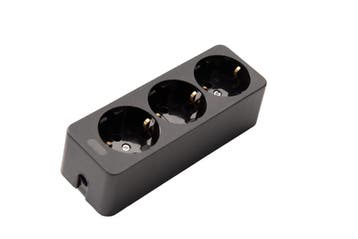 Martin Kaiser 3-Way Desktop Voedingssocket Zwart (Europese, Verzenden, Nieuw, Overige typen
