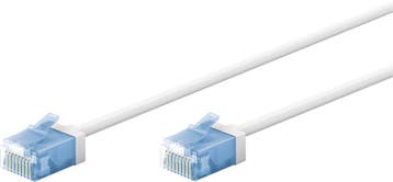 Ultra flexibele 0,25M CAT 6A-patchkabel, dun, U/UTP, wit, Computers en Software, Pc- en Netwerkkabels, Ophalen of Verzenden, Nieuw