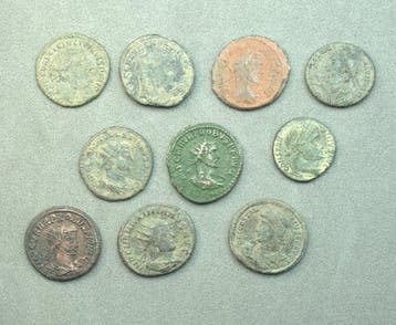 Ancient Roman Bronze Ten Roman Bronze Coins – Collection of