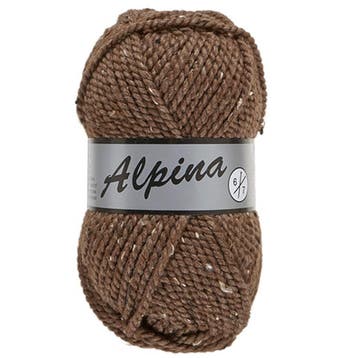 Lammy Yarns Alpina 6 - 415 Bruin Tweed - Dik Wol-Acrylgare, Hobby en Vrije tijd, Ophalen of Verzenden, Nieuw