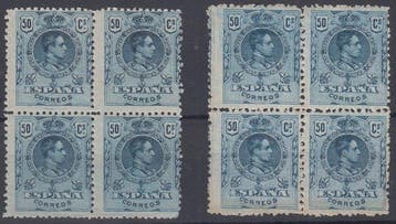 Spanje 1909/1922 - Alfonso XIII. Type medaillon. 50 cent,, Gestempeld